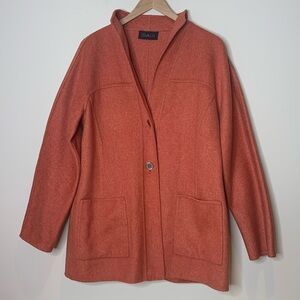 Asaia Napoli | Angora Wool Button Down Unlined Park Ave Shacket Jacket Shirt 48